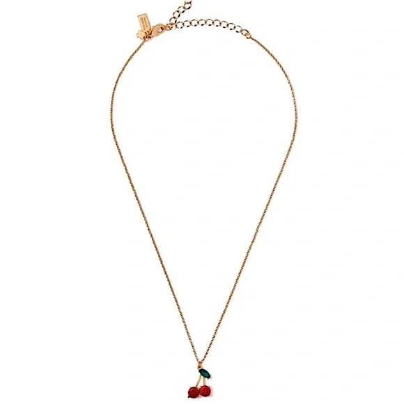 KATE SPADE • Ma Cherie Red Cherry Pendant Necklace - Picture 3 of 7